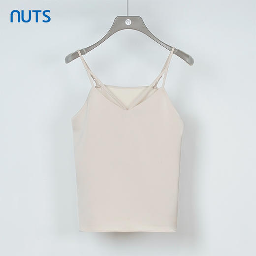 NUTS秋季新款纯色修身显瘦V领美背细肩带吊带背心女331031028 商品图0