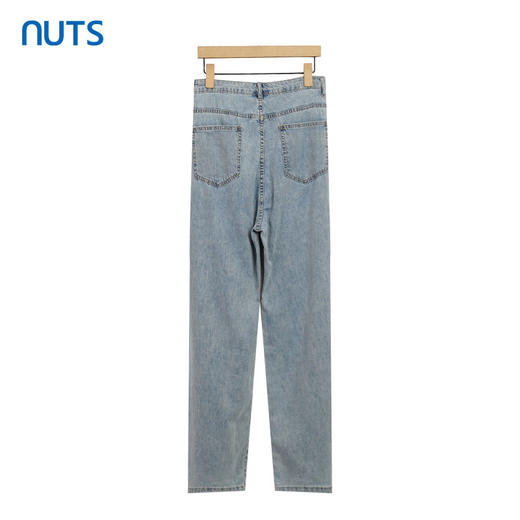 NUTS夏季新款复古风宽松阔腿水洗牛仔裤女221113268 商品图1