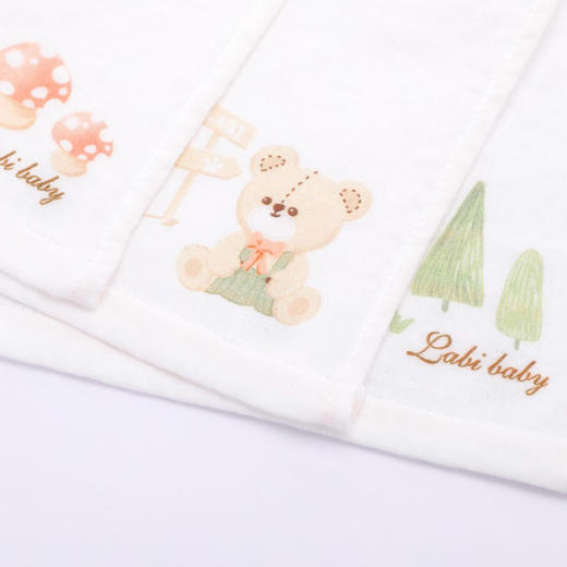 拉比-浴巾毛巾（常年）H4纱布方巾30*30（3条装）（PH) 商品图1