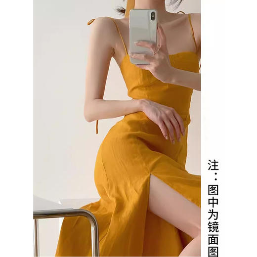 裁缝学苑AQ340法式收腰开叉亚麻吊带裙纸样女装长裙子样板图纸 商品图3