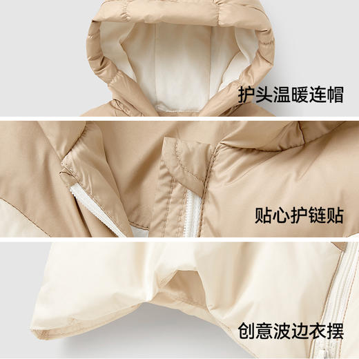 【商场同款】英氏儿童外套女童冬季保暖羽绒服连帽中大童新款超韧绒 商品图3