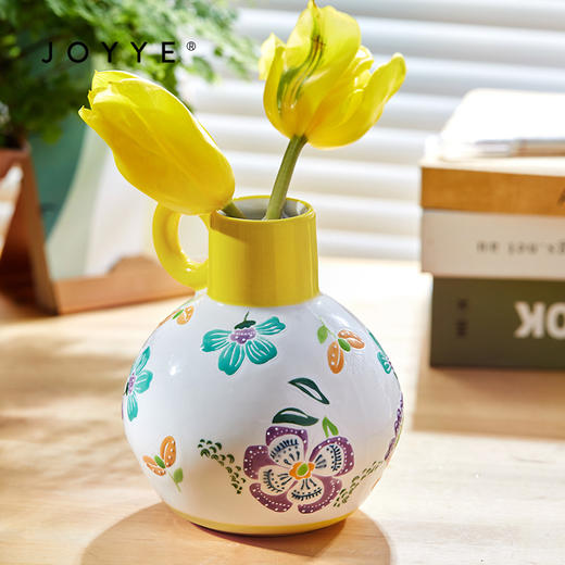 JOYYE旅绘丛林-釉下彩陶瓷花瓶客厅插花高级感小众水培绿植花器家居小花瓶 商品图2
