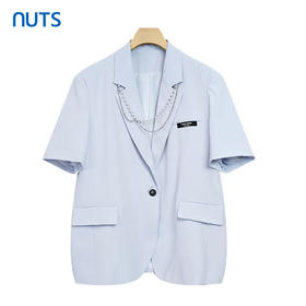 NUTS女装西装外套夏季新款时尚气质百搭短袖西服上衣221048237