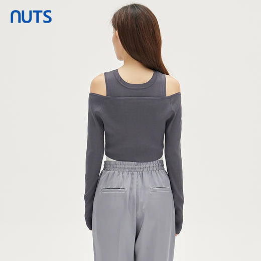NUTS秋季新款时尚气质通勤风设计感两件套装针织套头衫332052012 商品图4