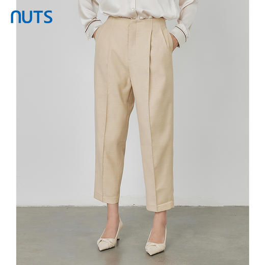 NUTS秋季新款气质通勤风a字版型休闲长裤女231073040B 商品图0