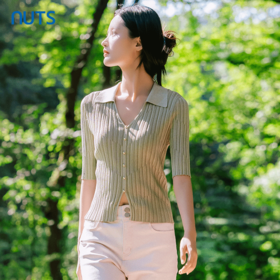 NUTS夏季新款修身显瘦短袖针织衫女时尚百搭上衣4310505A1