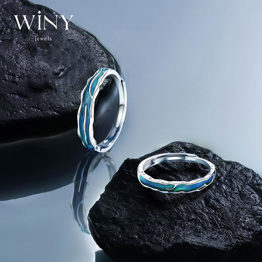 Winy999足银恋爱循环对戒送女友闺蜜节日生日礼物 商品图0