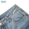 NUTS柔软弹力紧身牛仔裤女小脚裤浅蓝色膝盖大破洞221113304 商品缩略图2