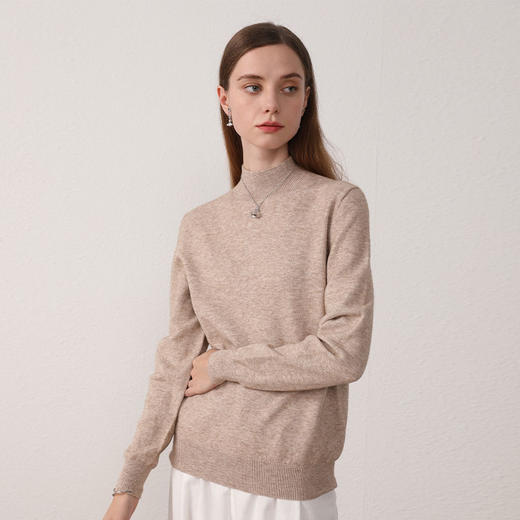 【女款】YANECINE 半高领可机洗羊毛打底衫 | 可水洗易打理 滑糯顺垂 舒适透气 简约时尚 商品图2