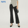 NUTS秋季新款时尚气质百搭休闲风微喇开叉水洗牛仔长裤332112065 商品缩略图1