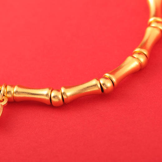 竹节串珠金手链 商品图3