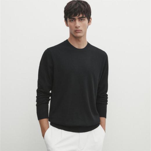 【男女同款】YANECINE 圆领可机洗羊毛打底衫 | 可水洗易打理 滑糯顺垂 舒适透气 简约时尚 商品图2