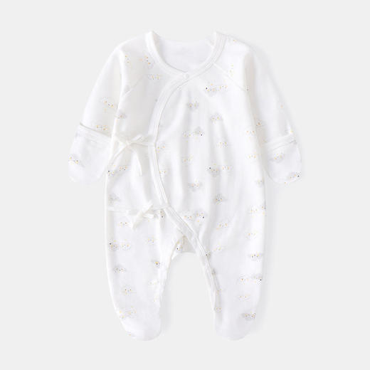 【包手包脚防抓蝴蝶衣】新生婴幼儿棉连体衣初生衣服春秋年服绑带哈衣 商品图2