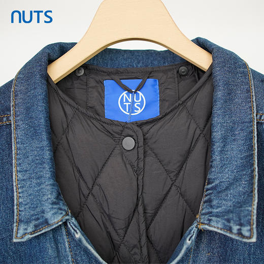 NUTS商场同款牛仔拼接外套女中长款上衣141040394 商品图4