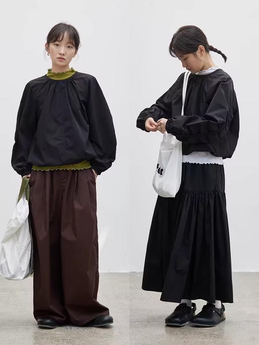 步履不停/4C18113C/小立领木耳边柔软内搭短袖T恤 商品图1