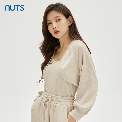 NUTS秋季新款时尚气质通勤风设计感修身显瘦短外套女332041093 商品图3