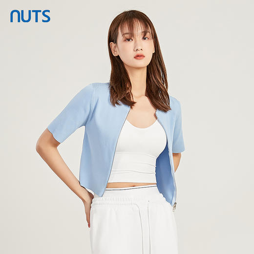 NUTS夏季新款时尚气质风双拉链短袖针织衫221053071 商品图2