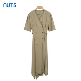 NUTS夏季新款洋气高级感裙子法式风简约通勤连衣裙221101254