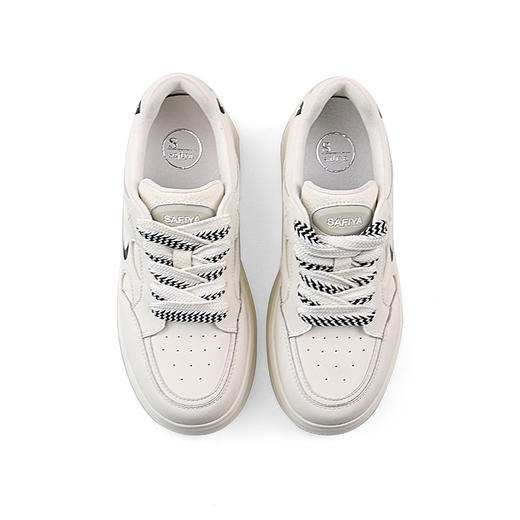 Safiya/索菲娅2024秋 新款圆头拼色透气百搭松糕厚底休闲板鞋 SF43112100 商品图4