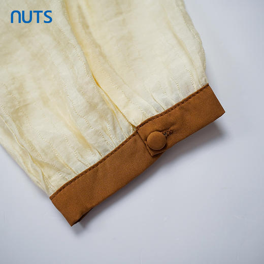 NUTS秋季新款宽松法式复古蝴蝶结木耳边长袖套头衫女331012271 商品图4