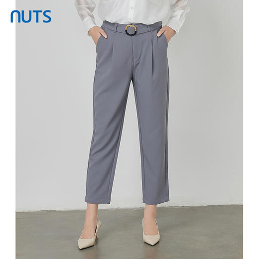 NUTS秋季新款时尚气质通勤风宽松显瘦阔腿休闲长裤女231073194 商品图2