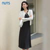 NUTS2023秋季新款V领泡泡袖连衣裙女高级感褶皱显身材4351001A1 商品缩略图3