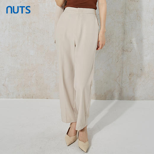 NUTS春秋季新款时尚通勤风直筒阔腿裤女休闲西装裤231073010B 商品图4