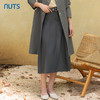 NUTS2023秋季新款西装半身裙女中长款高腰气质百褶A字裙4350603A1 商品缩略图4
