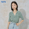 NUTS秋季新款气质通勤风修身显瘦毛织针织开衫短外套女231053072B 商品缩略图4