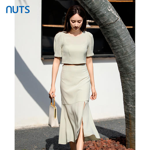 NUTS夏季新款时尚气质风通勤半身裙两件套女424141093 商品图2