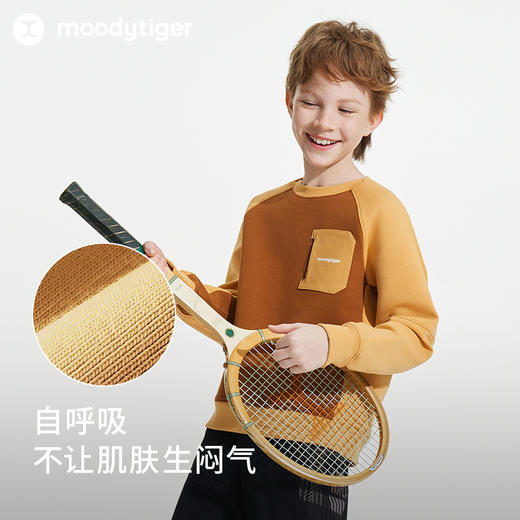 【24年秋新】moodytiger24秋新中性户外运动宽松透气保暖卫衣外套43510302 商品图2