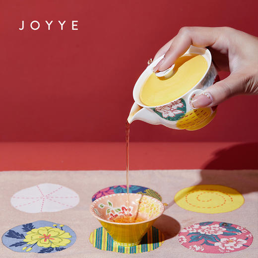 JOYYE布衣情-釉下手绘功夫茶具套装精致高档中式茶具配件六君子陶瓷送礼 商品图4