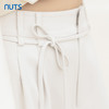 NUTS秋装新款通勤自然感翻折边装饰系带通勤休闲长裤4310701A1 商品缩略图2