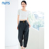 NUTS夏季新款方领设计感抽绳短袖衬衫上衣女425022241 商品缩略图2