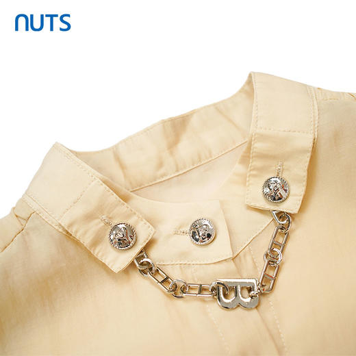 NUTS基础简约百搭链条装饰领口设计感衬衫女221012257 商品图2
