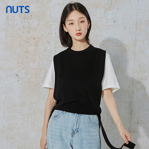 NUTS秋季新款时尚气质通勤风外穿内搭女针织背心女231051073B 商品图3