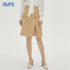 NUTS秋季新款时尚气质通勤风设计感开叉半身中裙女333061161 商品缩略图0