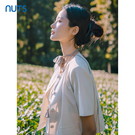 NUTS短袖宽松薄款小香风外套女夏休闲百搭4310401A1 商品图4