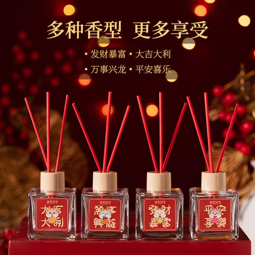 「19.9到手5瓶！四款香型」伊览芳华龙年香薰 龙年限定万事兴隆新年红无火香薰居家日用卧室客厅香氛摆件家居饰品 商品图3