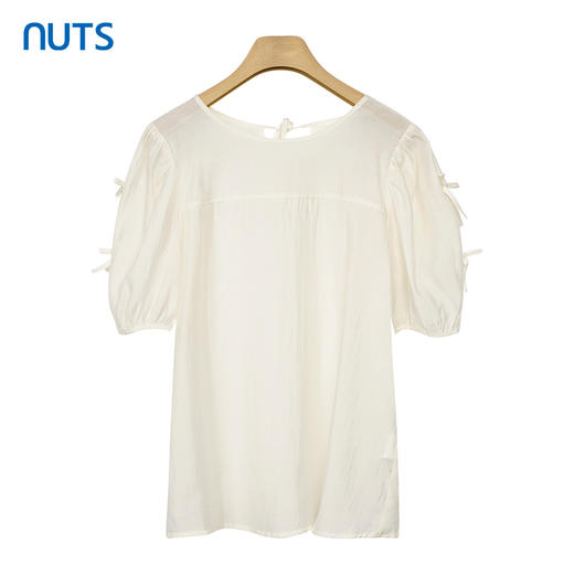 NUTS圆领衬衫女短袖小衫新款夏装宽松上衣女221011273 商品图0