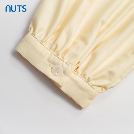 NUTS秋季新款杏色法式文艺宽松气质高腰显瘦长袖连衣裙333101166A 商品图4