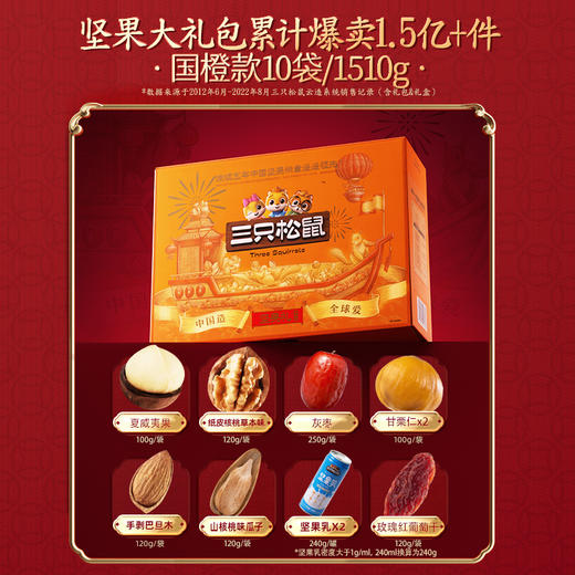 三只松鼠坚果礼瑞橙款10袋/1510g-zl 商品图0