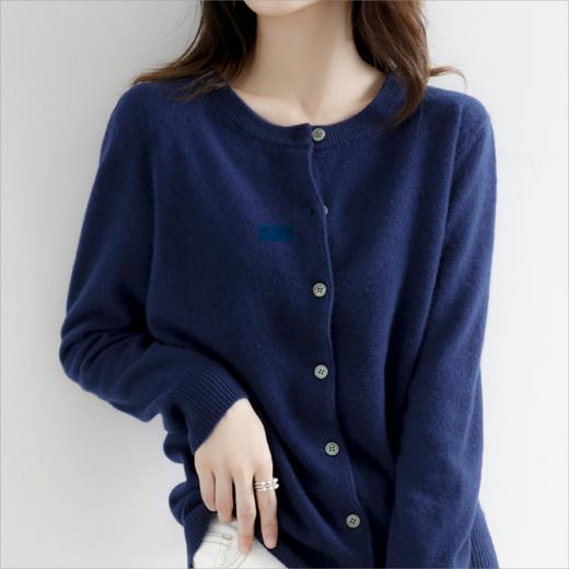 【99元2件】MUYANHUAN圆领针织开衫 | 简约版型 亲肤舒适 时尚百搭 15色可选  两件请备注颜色尺码，不备注默认发同款！！ 商品图6