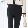 NUTS2023春秋季新款黑色开叉休闲西装裤女高腰显瘦裤子女4340703A1 商品缩略图4