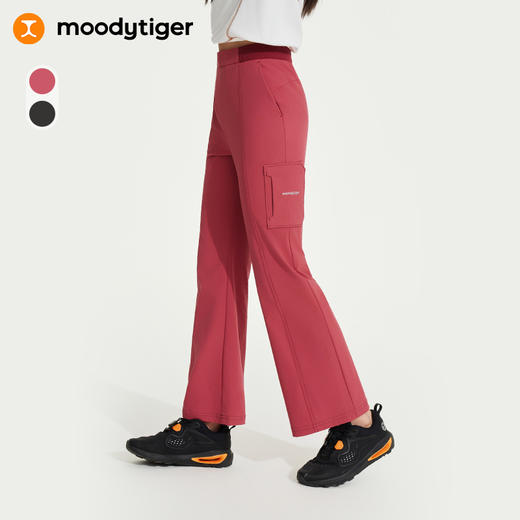【24年秋新】moodytiger24秋新女童防风拒水户外运动透气速干长裤43211304 商品图0