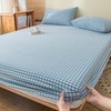 简约日式水洗棉麻床笠，柔软透气，床垫保护罩设计，固定防滑 和凌乱说摆摆 防尘隔脏，懒人必备 商品缩略图3