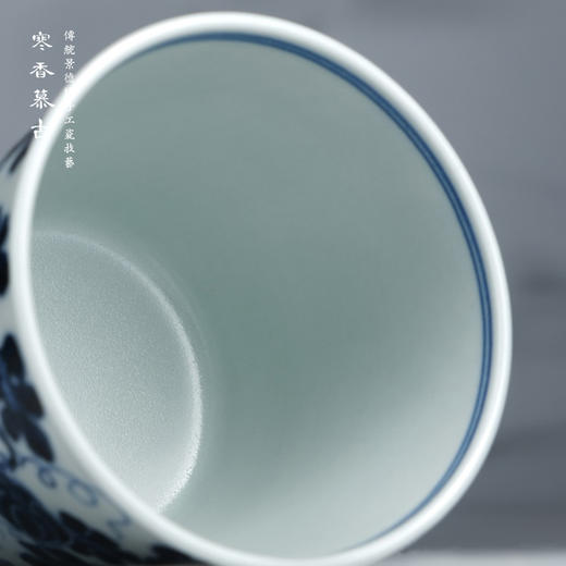 寒香慕古元明青花糯米釉缠枝南瓜纹直筒杯（缺货） 商品图1