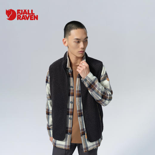 北极狐 男士抓绒马甲 2024秋冬新款 立领保暖羊羔绒外套07242159 商品图0