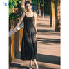 NUTS法式收腰吊带连衣裙女秋季小个子显瘦黑色中长裙4311011A1 商品缩略图0