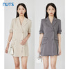 NUTS春秋季新款时尚通勤风西装款式设计感中袖连衣裙女231102001B 商品缩略图0
